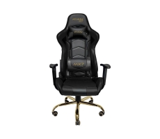 CADEIRA GAMER MX7 PRETO GOLD EDITION GIRATÓRIA MYMAX